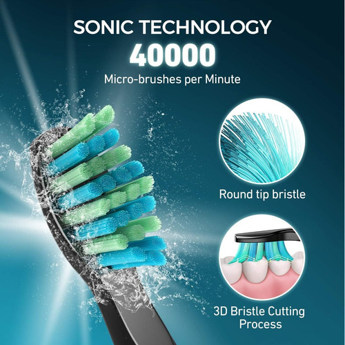 Cepillo De Dientes Electrico Sonico 8 Cabezales - Atmoko