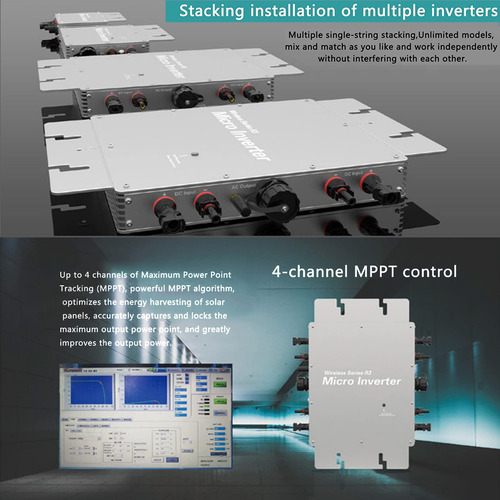 2000w Micro Inversor Solar,mppt Grid Wifi Microinversor Ip65