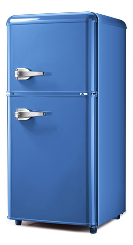 Hopday Fls-80g-blue - Refrigerador Compacto Retro, Azul