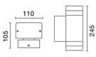 Imagen 3 de 10 de Aplique Bidireccional Exterior 2 Gu10 Apto Led Candil Mao