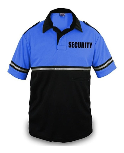 Camiseta Polo Personal Seguridad Banda Reflectiva Bolsillo