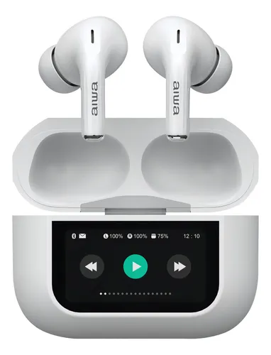 Auriculares In-ear Inalámbricos Aiwa Awtwsgprow Noise Cancelling Blanco