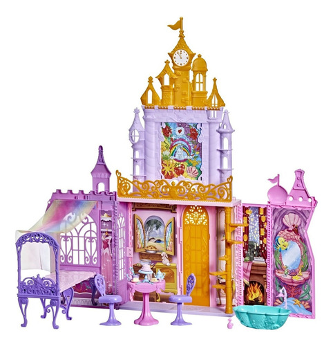 Princesas Disney - Castillo Fold N Go Portatil Para Llevar Color Morado