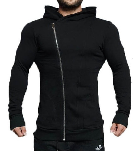 Blusa De Moletom Masculina Casaco De Frio Com Ziper E Capuz