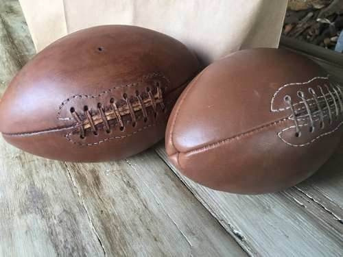 Pelota Balón Tipo Antiguo 100 % Cuero Rugbie Futbol