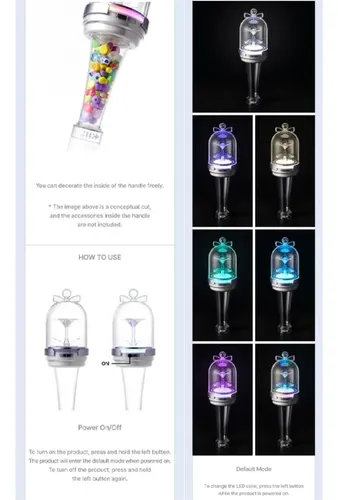 【公式】ILLIT OFFICIAL LIGHT STICK トレカ付き Lightstick Oficial Illit + 3 Cartões Extras | Parcelamento sem juros