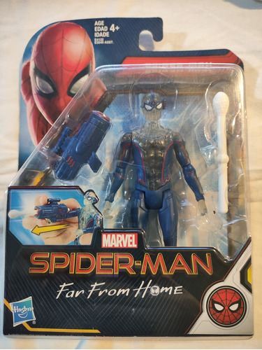Figura Spiderman Far From Home Traje Tecno Lanzador Hasbro