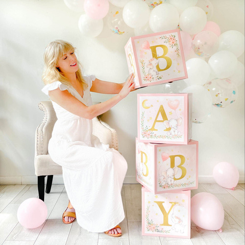 Kate Aspen Cajas De Beb Con Letras Para Decoracin De Baby Sh