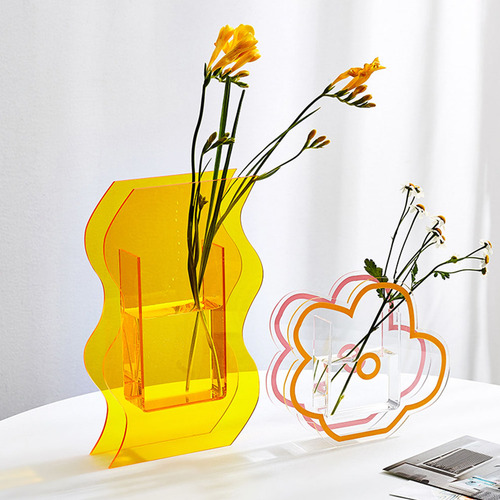 Jarrón Acrílico Artificial Para Decoración De Bodas