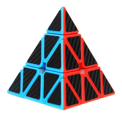 Cubo Pirámide Pyraminx Fibra Carbono Versión Cobra