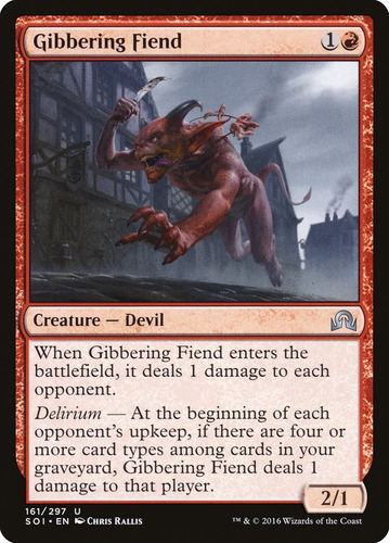 Mtg Gibbering Fiend X4 Playset Shadow Over Innistrad