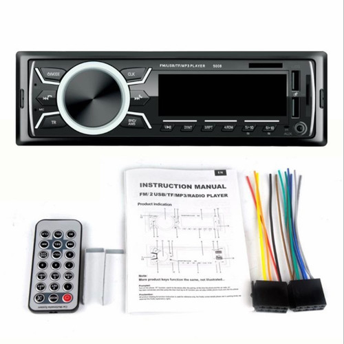 Imagen 3 de 9 de Reproductor De Mp3 Estéreo Para Coche Con Bluetooth Auxiliar