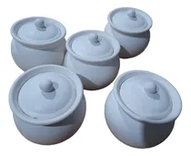 Comprar Maceta Con Tapa Para Vela Y Otros De Yeso X5