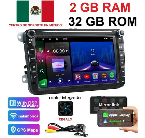 Autoestereo Android Con Carplay Para Vento Polo Bora Jetta