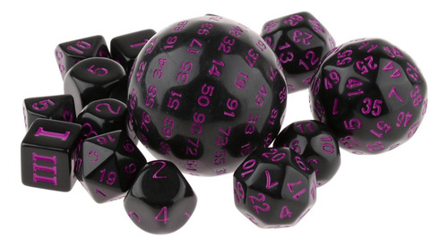 15 Piezas De Dados Poliédricos Acrílicos Para Mtg Dnd Rpg