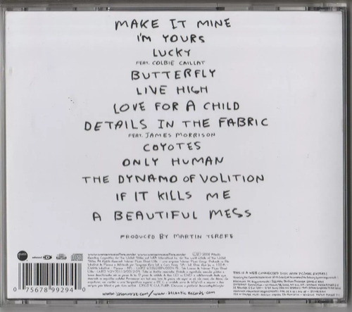 Cd Jason Mraz We Sing , We Dance , We Steal Things a Raiz