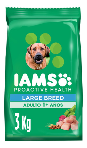 Iams Alimento Seco Perro Adulto Raza Grande Pollo 3kg