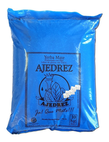 Yerba Mate Ajedrez Tradicional Bolsón 10kg