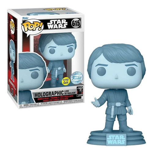 Funko Pop! Star Wars 40th - Holographic Luke Skywalker #615