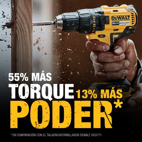 Taladro Atornillador Inalambrico Dewalt Bl 20v 2 Bat Maleta