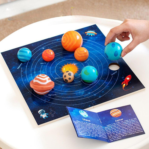 Aprendizaje Rompecabezas Planetas Espaciales Para Niño