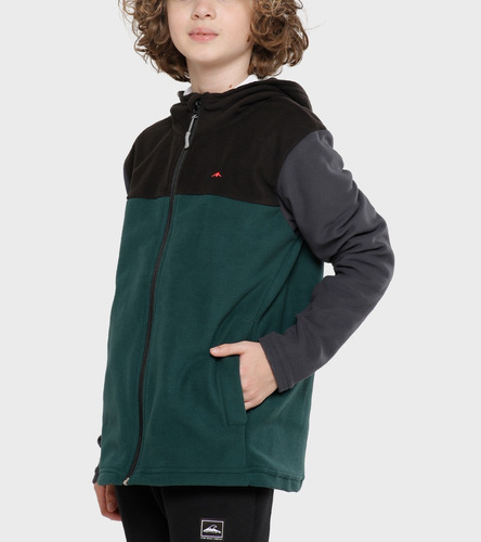 Campera Montagne Snap Niños Micro Polar C/capucha