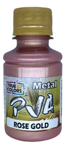 Tinta Pva Metal Colorido 100ml - True Colors - Pronto Cor Rose Gold - 7960