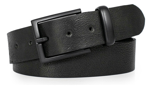Cinturon Hombre Cuero Cinto Clasico Ancho Liso Moda Briganti Negro 100