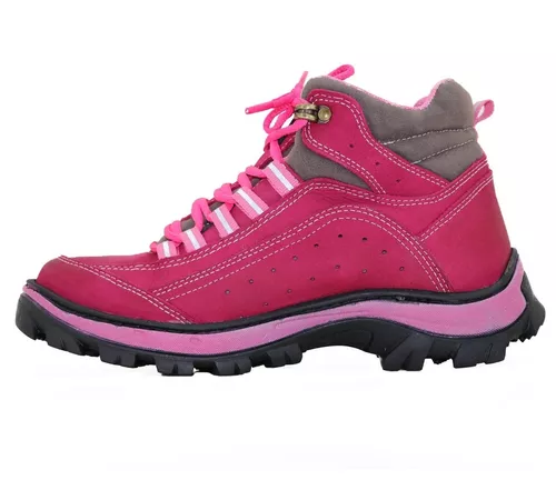 Bota Feminina Tenis Coturno Adulto Infantil Adventure TrilhaCINZA pink 31  no Shoptime