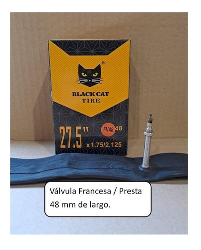 Imagen 2 de 7 de Camara Para Bicicletas Aro 27.5 Valvula Francesa / Presta