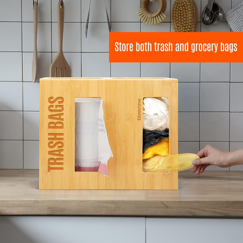 Dispensador De Bolsas De Basura 2 En 1, Soporte Para Rollos