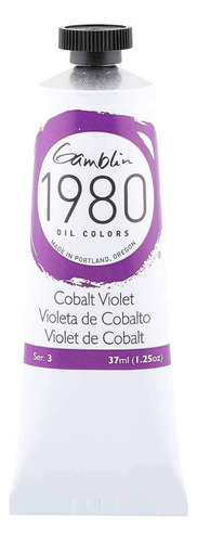 Gamblin 1980 Colores Al Oleo - Violeta Cobalto Ag 1.3 Fl Oz