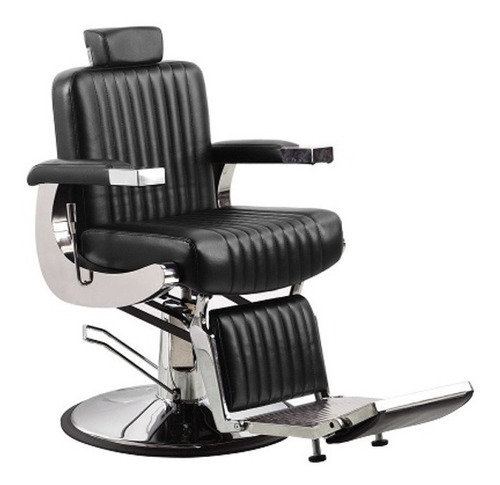 Silla Sillon Barbero Peluqueria Estetica Rayas Negras Lobo Color Negro