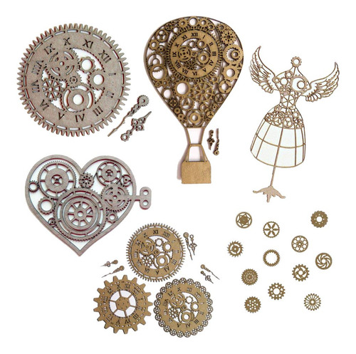 Steampunk Scrapbook Embellishments Collection # 1  29 Pieza