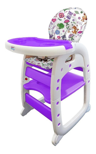 Imagen 2 de 9 de Silla Comedor Y Escritorio Para Bebe 2 En 1 Para Niño