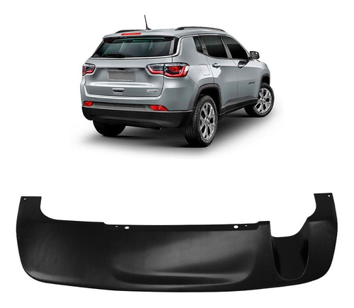 Spoiler Parachoque Traseiro Jeep Compass 2021 2022 Preto