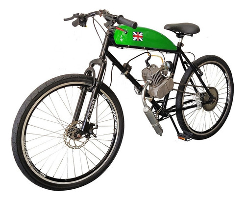 Bicicleta Motorizada Café Racer Sport Cor Verde Field