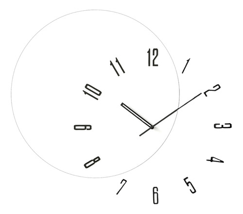 Reloj De Pared Digital Silencioso Barrido Hogar Negro