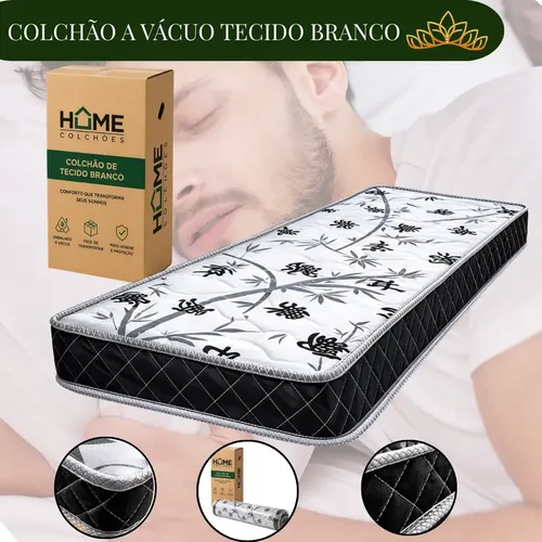 Colchão De Solteiro 88x188x12 Duo Ortopédico Espuma D33 Tecido Br...