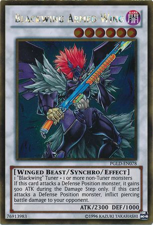 Yugioh! Blackwing Armed Wing - Pgld (gold Rare)