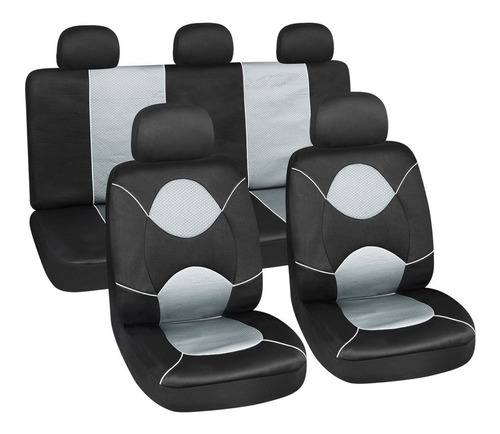 Funda Cubreasiento Universal Gris Con Negro Motorlife 