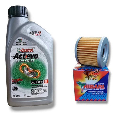 Kit Mantencion Suzuki Gixxer 150 10w40 Castrol Semisintetico