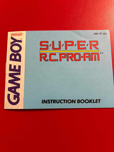 Super R.c. Pro-am Gb Game Boy Solo Manual De Instrucciones