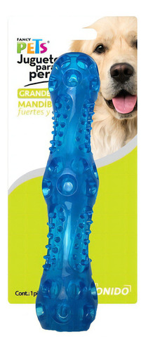 Juguete Vara Flexible C/sonido Grande Perros Mascotas Color Azul