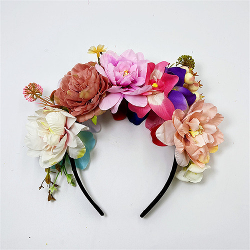 Nueva Personalidad De La Moda Boho Flor Diadema Con Coronas