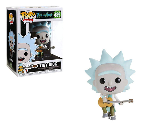 Funko 34215 Pop Vinilo: Rick Morty: Tiny Rick Con Guitarra (