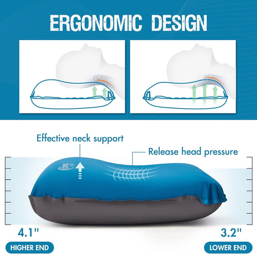 Almohada Para Acampar Autoinflable Portal, Almohada De Campa