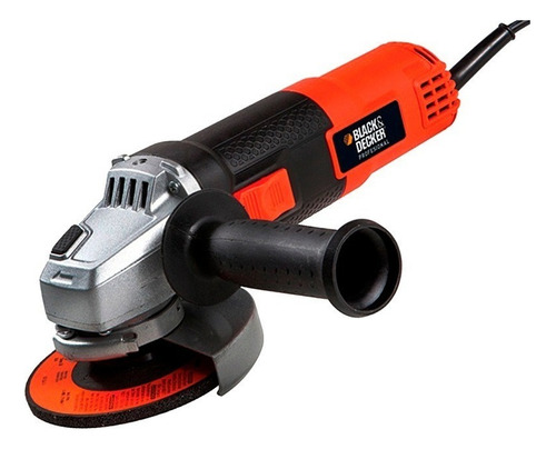 Amoladora esmeriladora angular Black+Decker G720 de 50 Hz naranja 750 W 220 V 1 disco de desbaste, + accesorio