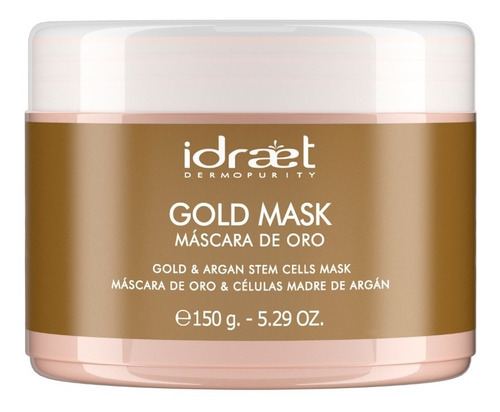 Imagen 1 de 7 de Mascara Oro Y Células Madre Argán Idraet Gold Mask 150g