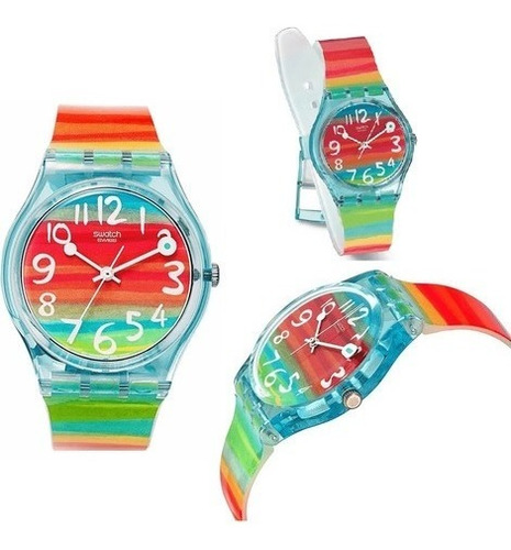 Reloj Mujer Swatch Gs124 The Sky /relojería Violeta